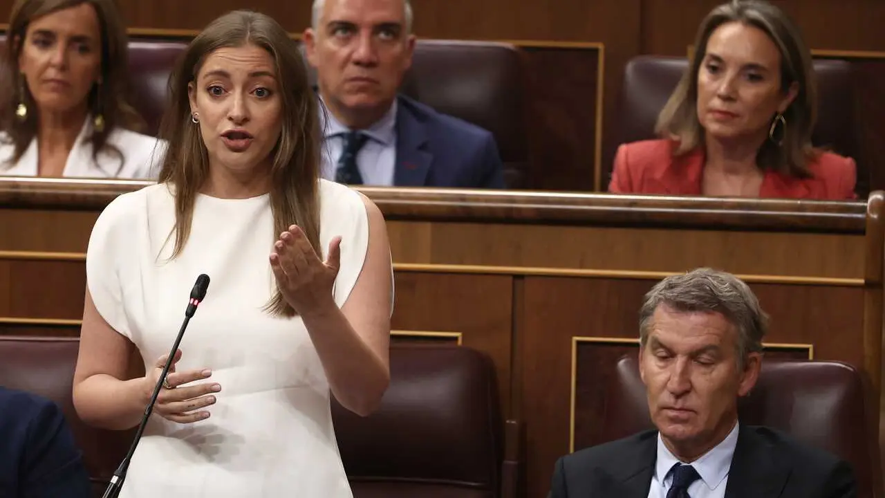La portavoz del PP en el Congreso, Ester Mu&ntilde;oz, interviene durante una sesi&oacute;n plenaria en el Congreso de los Diputados, a 9 de septiembre de 2026, en Madrid (Espa&ntilde;a).
