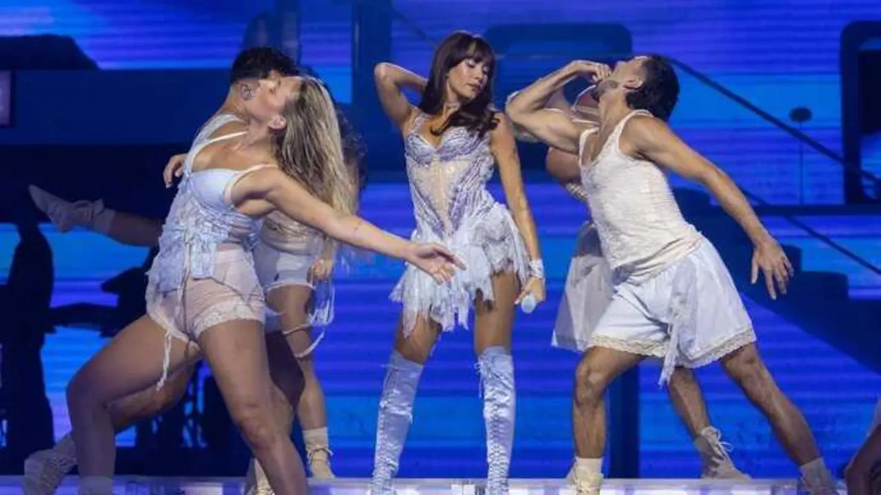 Aitana durante su concierto en Madrid dentro de la gira Cuarto Azul