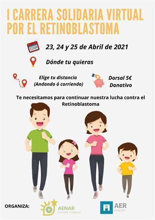 Cartel de la Carrera Virtual por el Rentinoblastoma