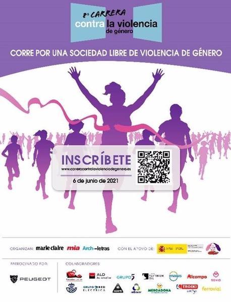 Cartel de la VIII edición de la carrera contra la violencia de género. - CARRERA CONTRA LA VIOLENCIA DE GÉNERO