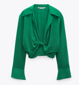 Top verde. Zara