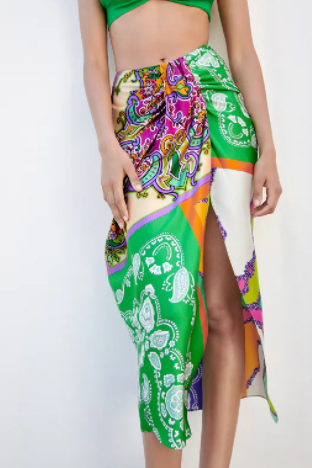 Falda estampada. Zara