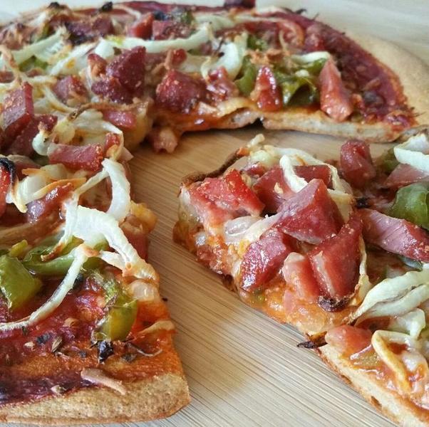 Pizza con base de avena. Pinterest.