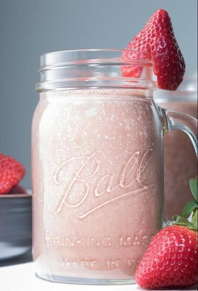 Smoothie de fresa con avena. Pinterest.