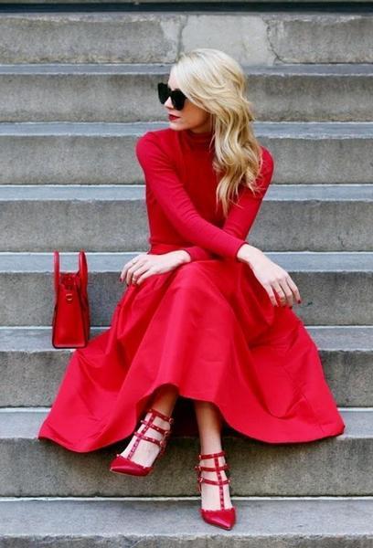 Vestido rojo - Obtenido por Tezenis