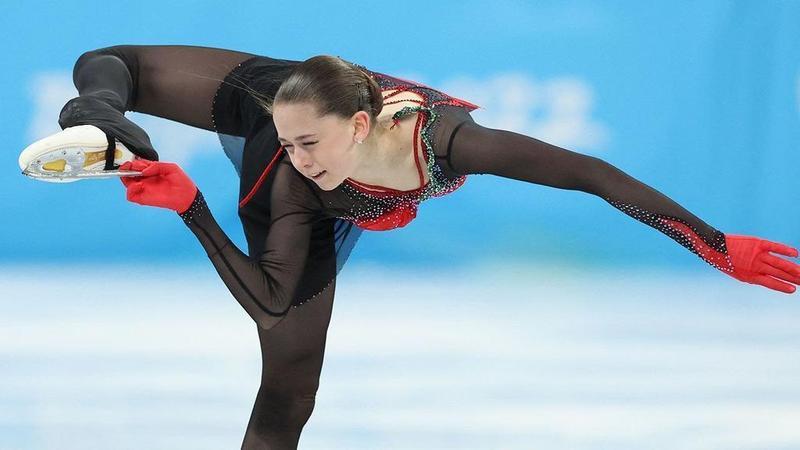 Kamila Valieva durante el ejercicio