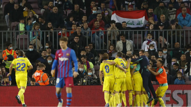 Celebración del gol del Cádiz