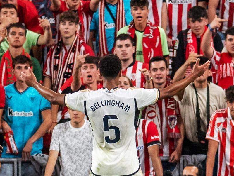 Celebración de Bellingham ante el Athletic Club