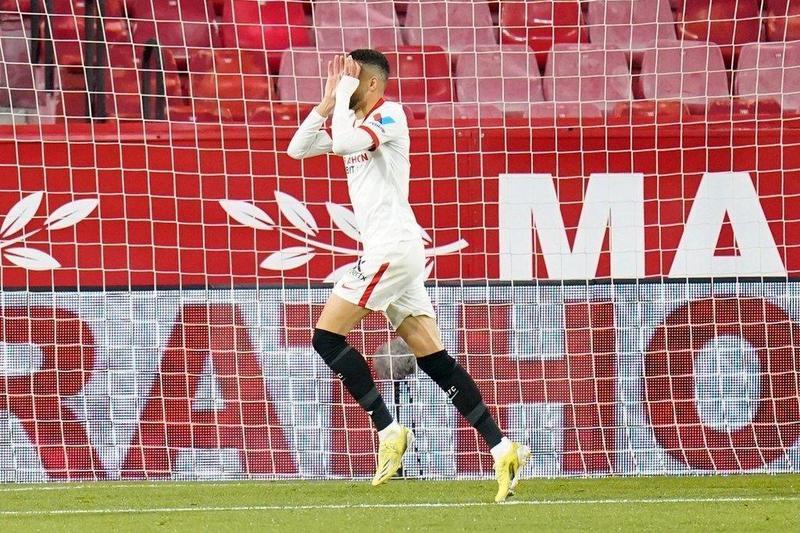 Celebración de En-Nesyri tras su gol.